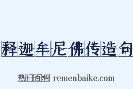 释迦牟尼佛传造句是什么意思的图片